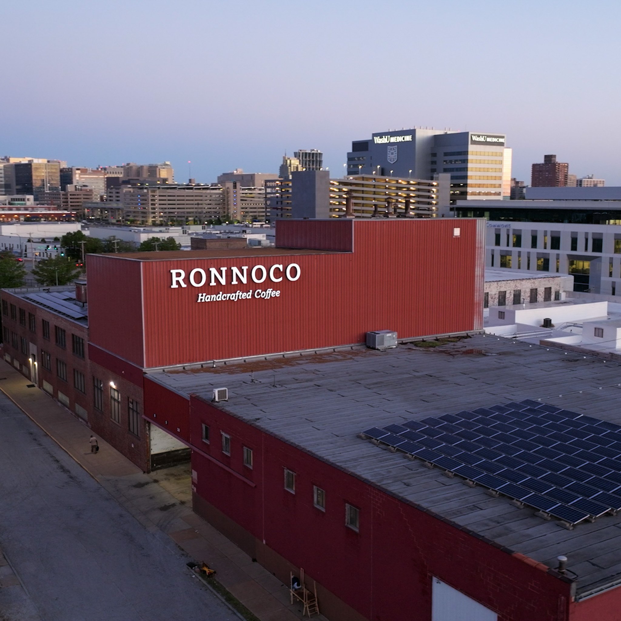 An aerial view of the Ronnoco facility.